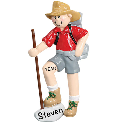 Boy Scout / Guy Hiker Christmas Ornament