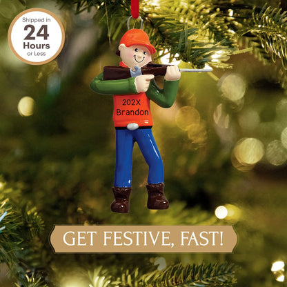 Hunting Guy Christmas Ornament