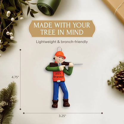 Hunting Guy Christmas Ornament