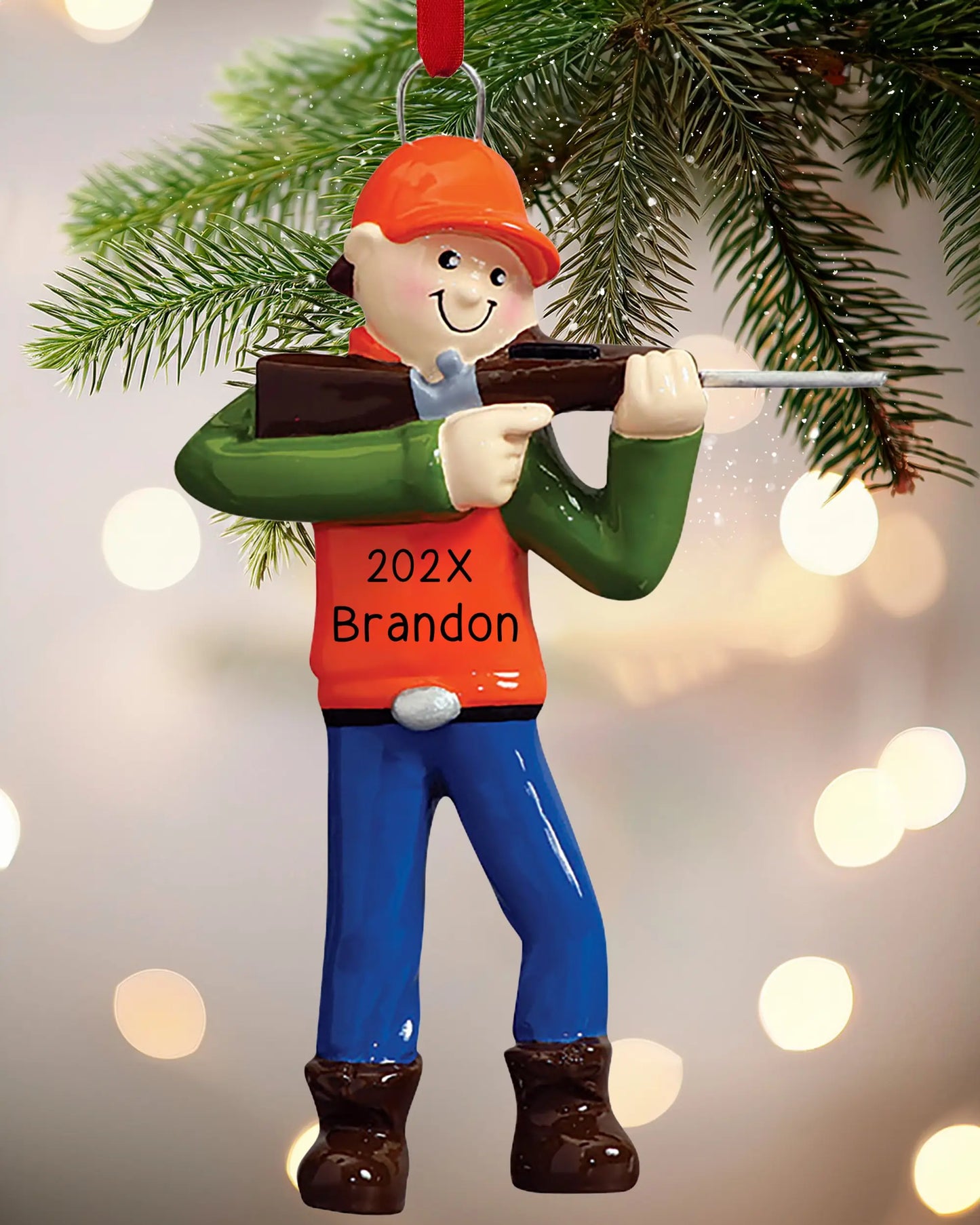 Hunting Guy Christmas Ornament