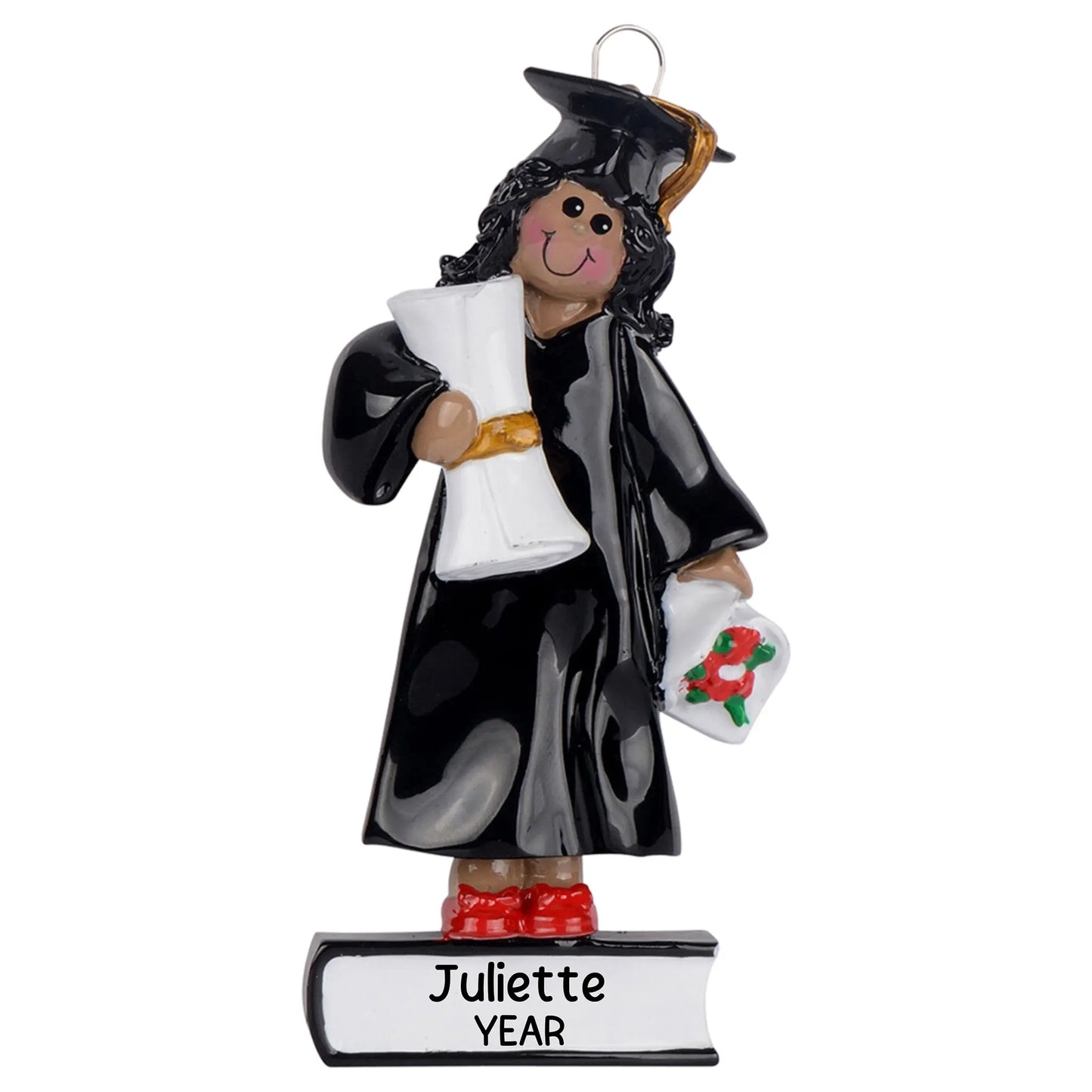 Ethnic Girl Graduation Christmas Ornament