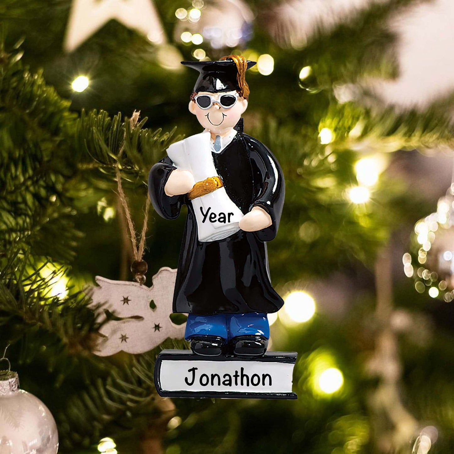 791B Personalized Graduation Boy Christmas Ornament