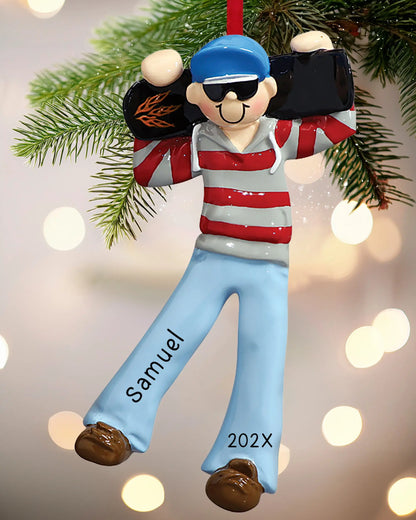 Skateboard Guy Christmas Ornament