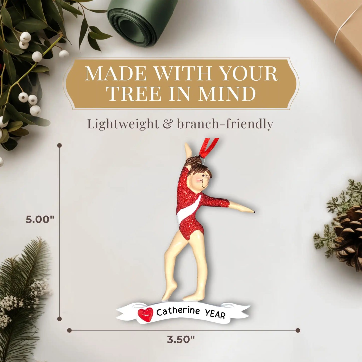 Gymnastics Girl Personalized Ornament