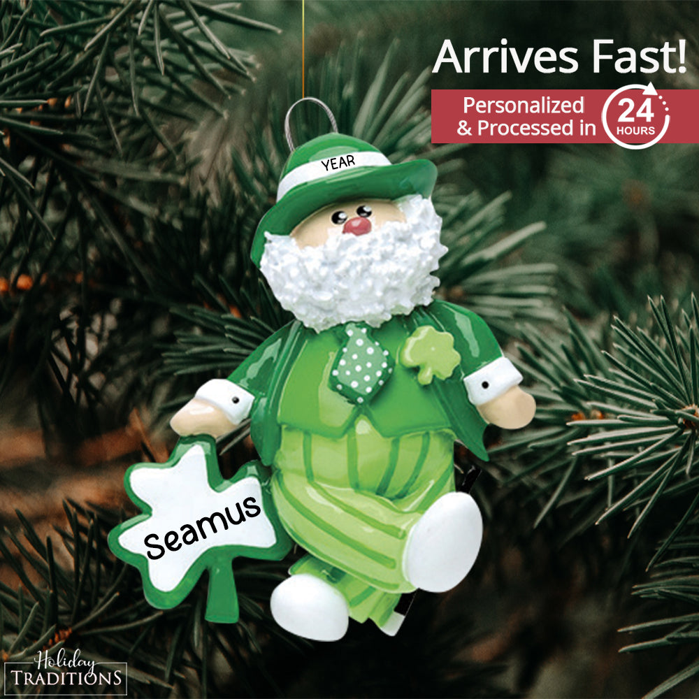 Irish Santa Christmas Ornament