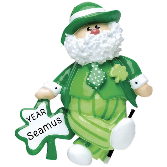 Irish Santa Christmas Ornament