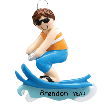 Waterski Guy Christmas Ornament