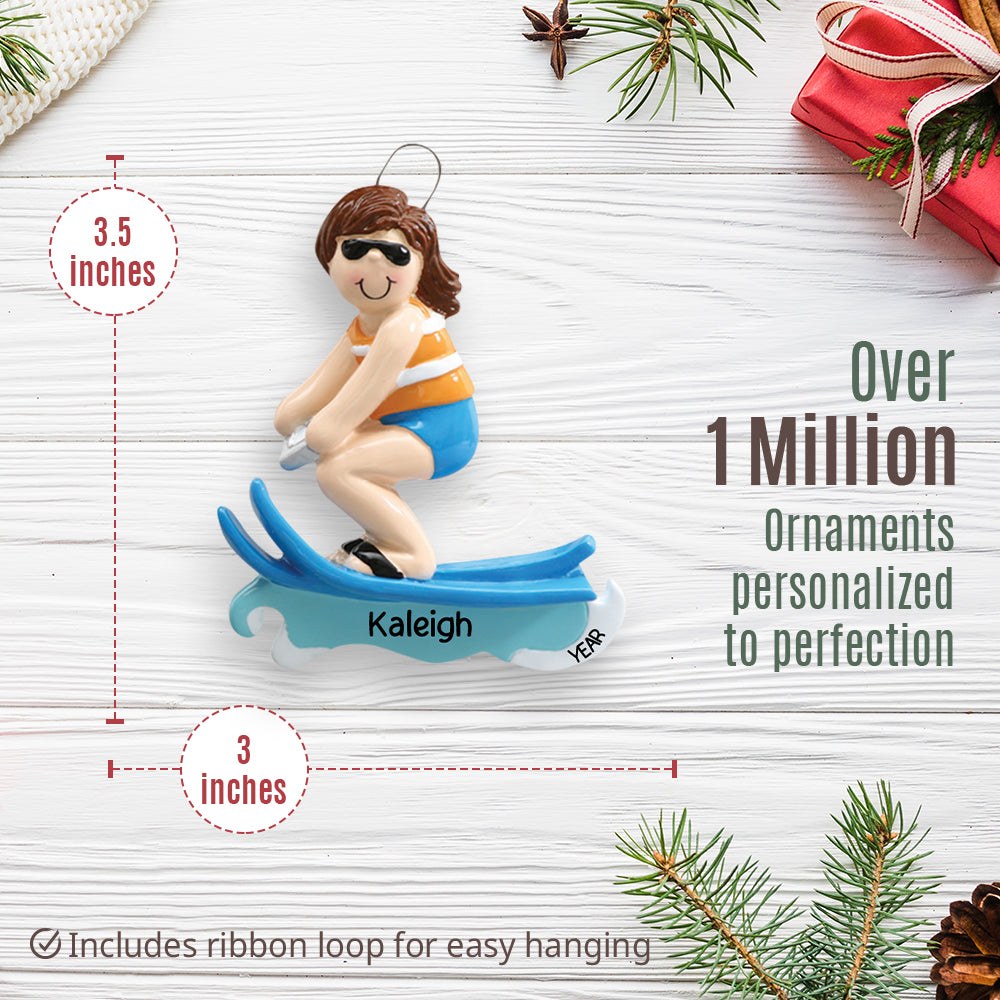 Waterski Girl Christmas Ornament