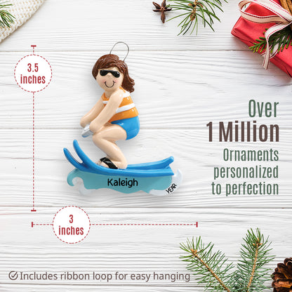 Waterski Girl Christmas Ornament