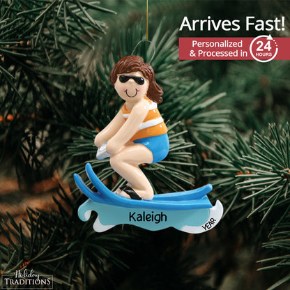 Waterski Girl Christmas Ornament