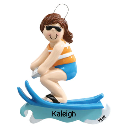 Waterski Girl Christmas Ornament