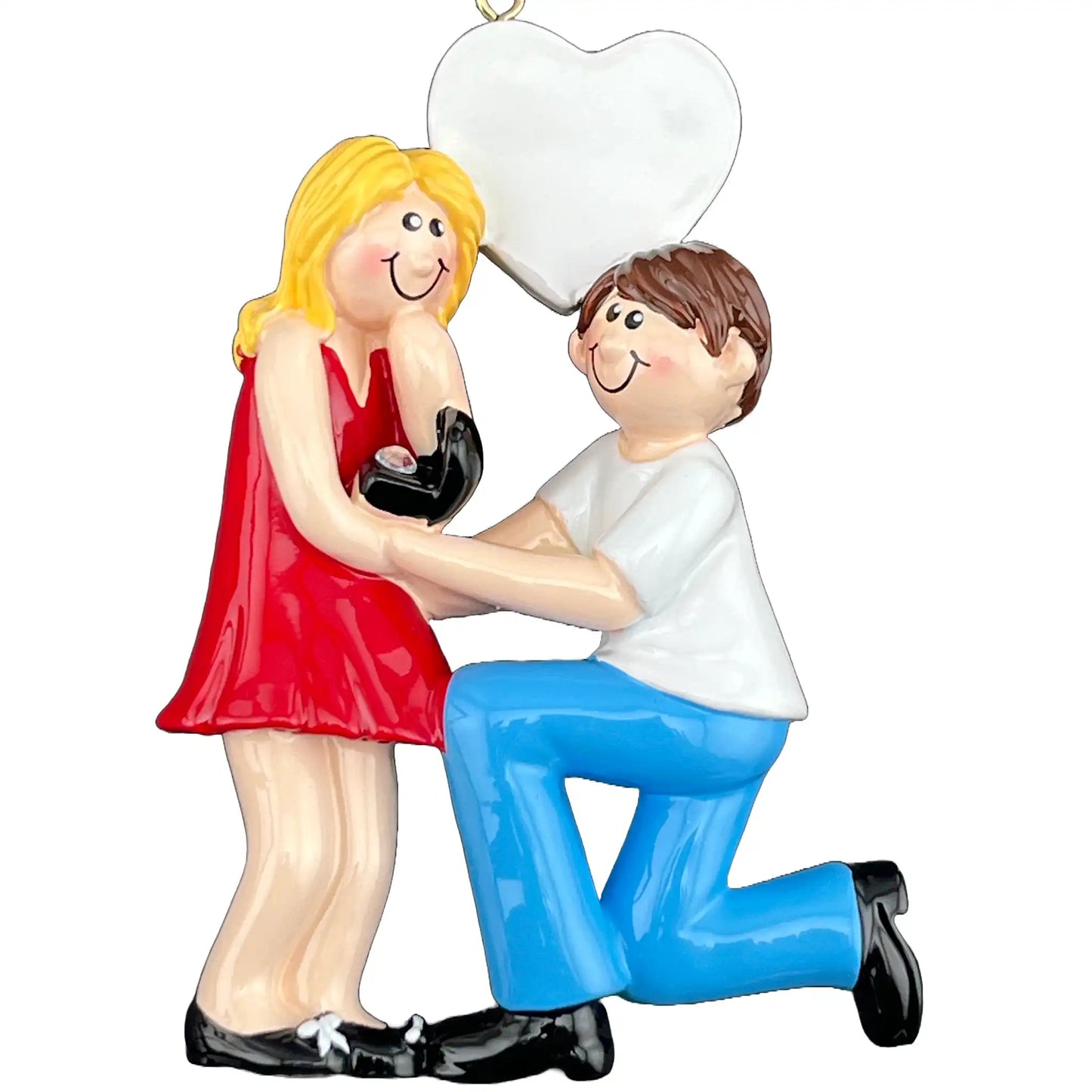 Proposing Couple Christmas Ornament - Blonde