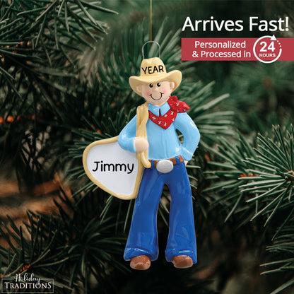 Cowboy Rodeo Christmas Ornament