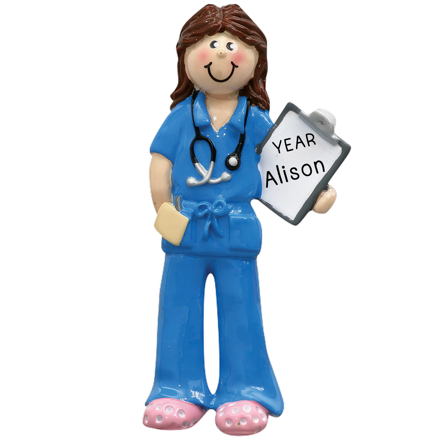 Nurse / Doctor Christmas Ornament - Blue Scrubs