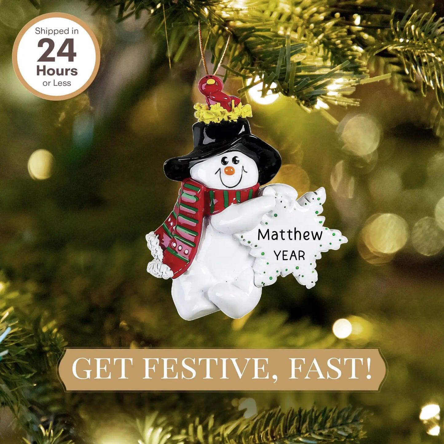 Adorno navideño de muñeco de nieve de invierno 