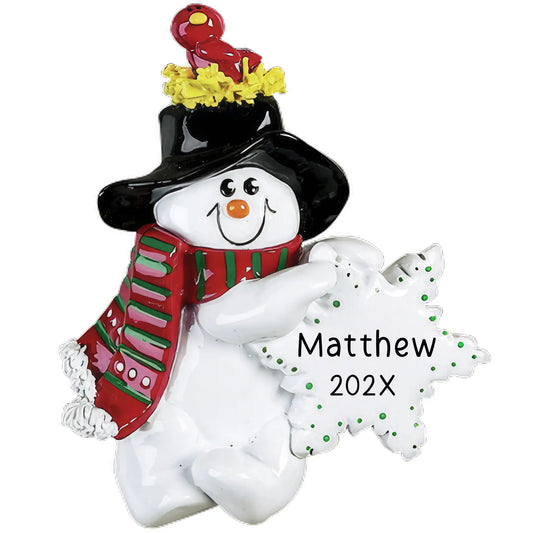 Winter Snowman Christmas Ornament