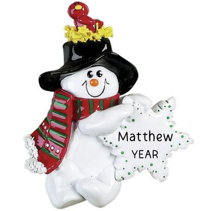 Winter Snowman Christmas Ornament