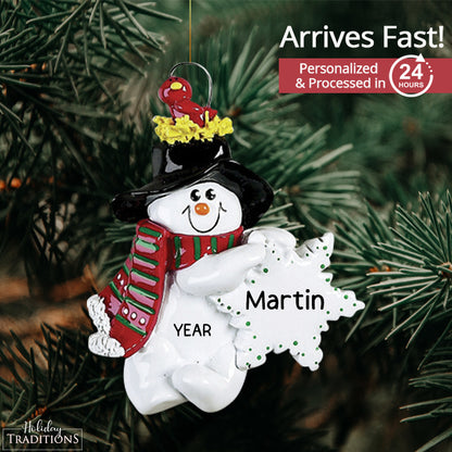 Winter Snowman Christmas Ornament