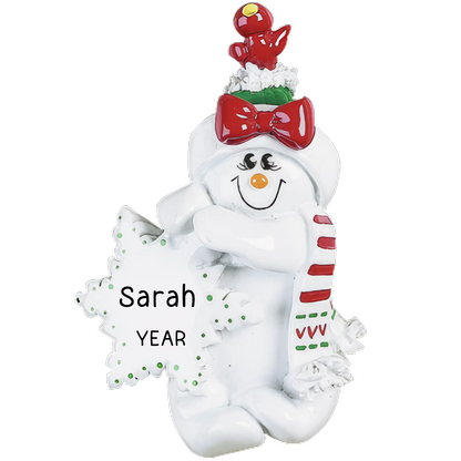 Winter Snow Woman Christmas Ornament