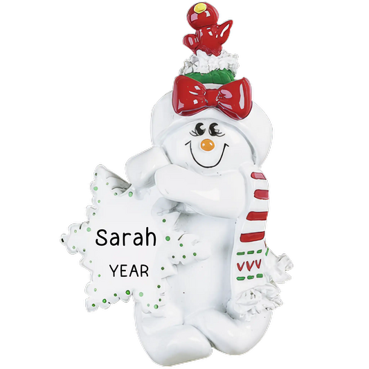 Winter Snow Woman Christmas Ornament