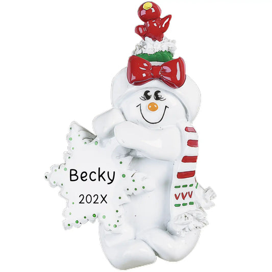 Winter Snow Woman Christmas Ornament
