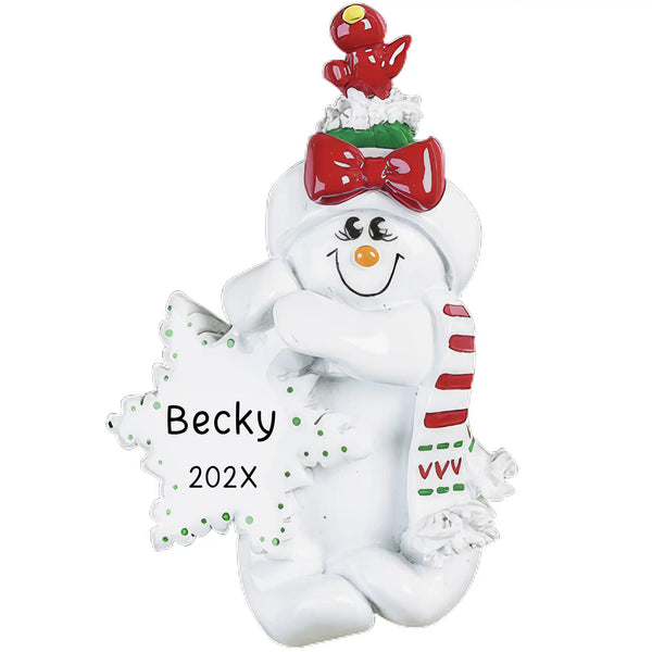 Winter Snow Woman Christmas Ornament