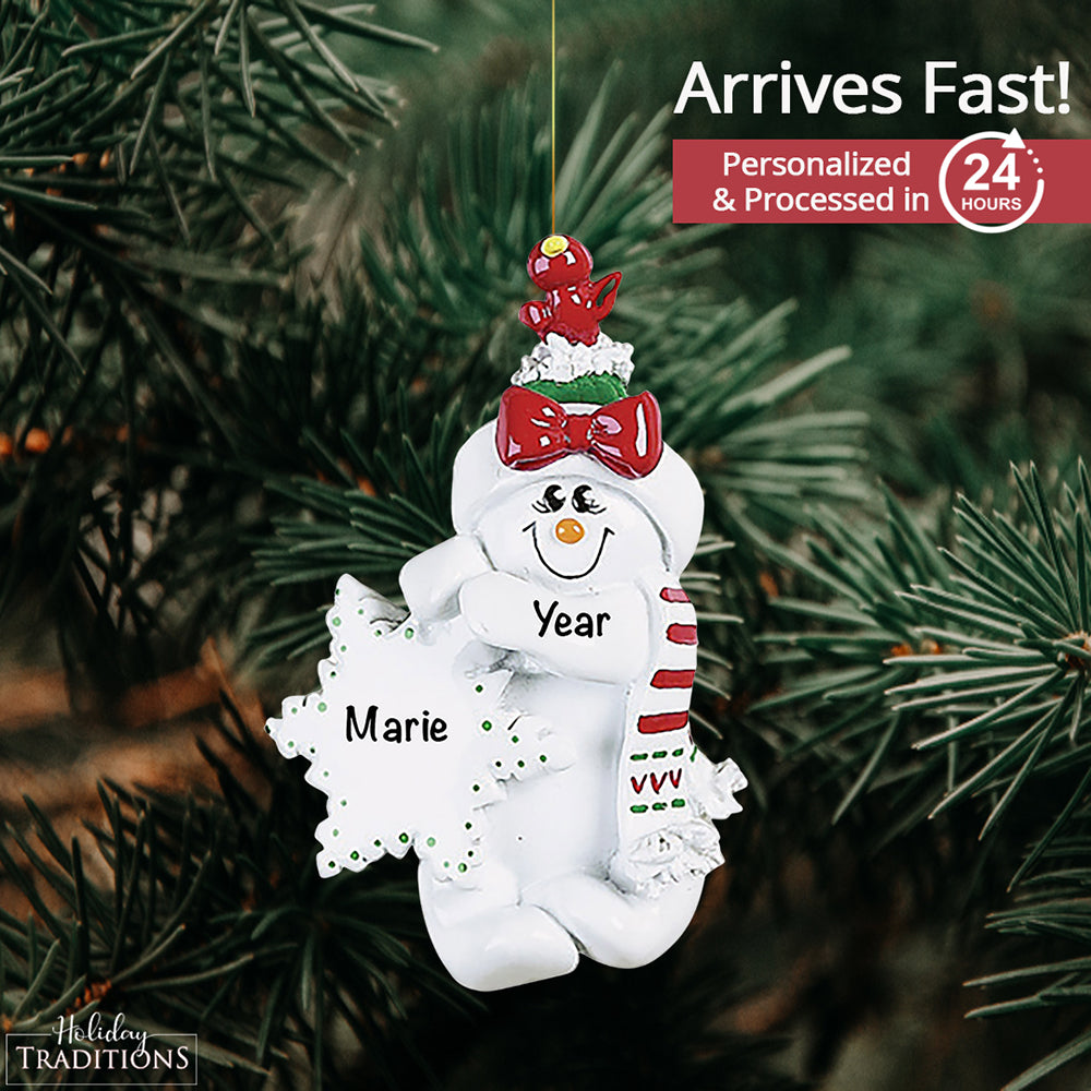 Winter Snow Woman Christmas Ornament