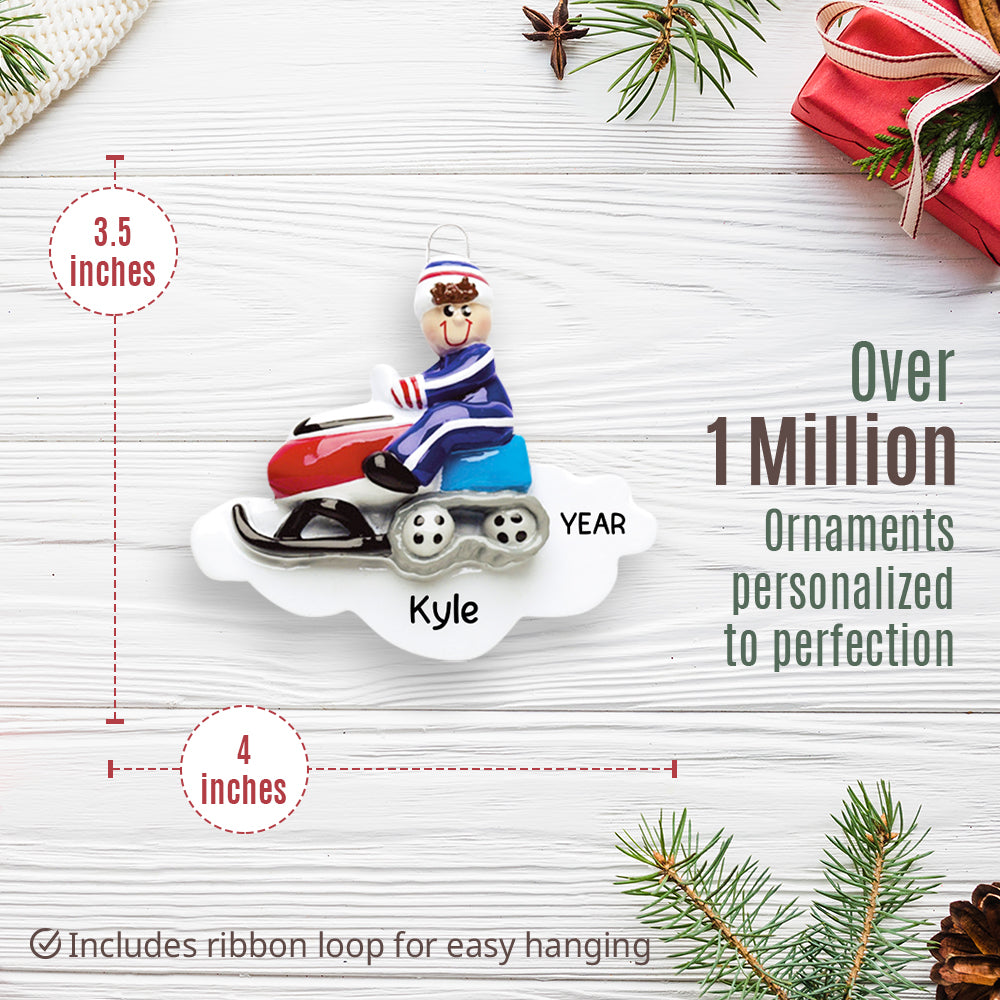 Snowmobile Christmas Ornament