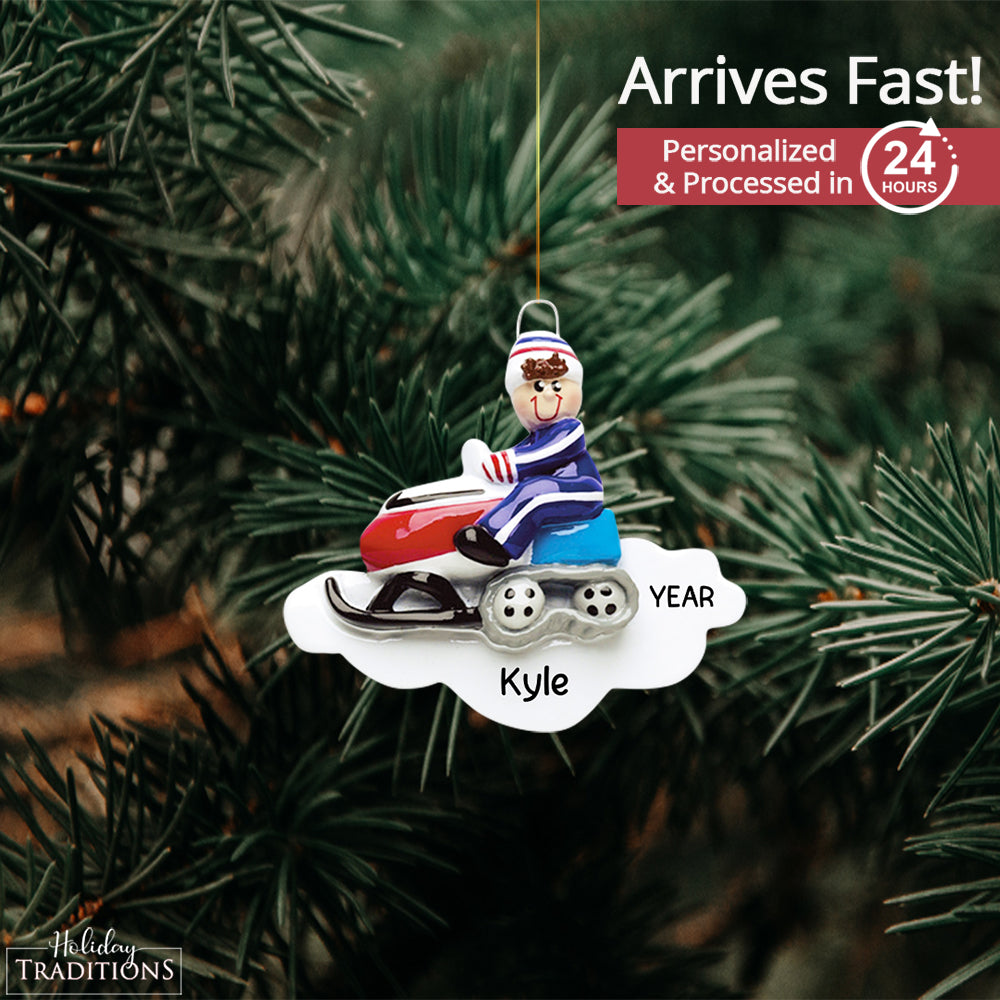 Snowmobile Christmas Ornament