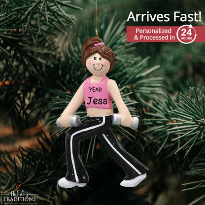 Fitness / Crossfit Girl Christmas Ornament