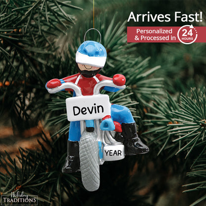 Dirt Bike Christmas Ornament