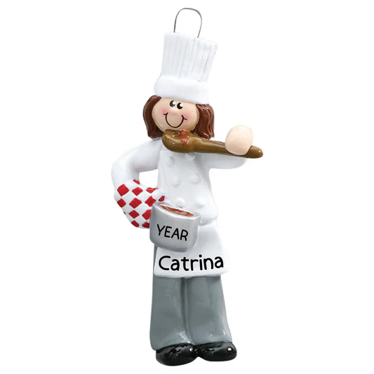 Chef Christmas Ornament - Girl