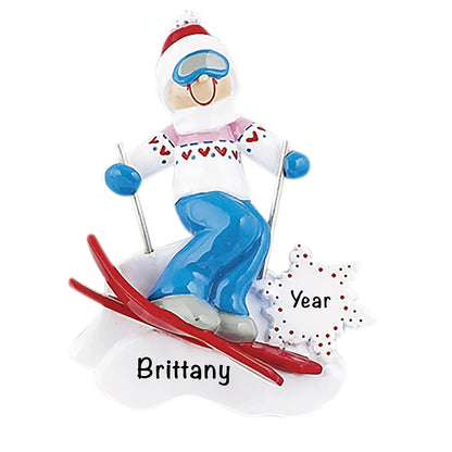 Ski Girl Christmas Ornament