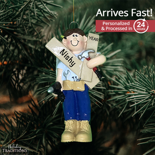 Mr. Fix It Contractor Christmas Ornament