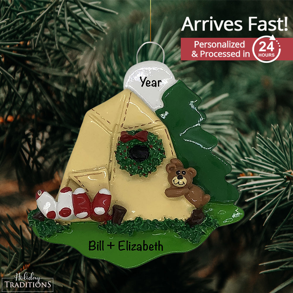 Camping Tent Christmas Ornament