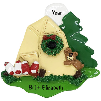 Camping Tent Christmas Ornament