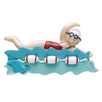 Swim Girl Christmas Ornament