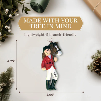 Horse Riding Girl Christmas Ornament