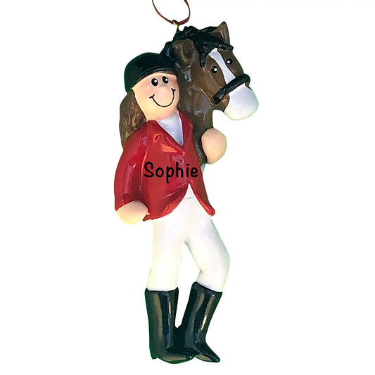 Horse Riding Girl Christmas Ornament