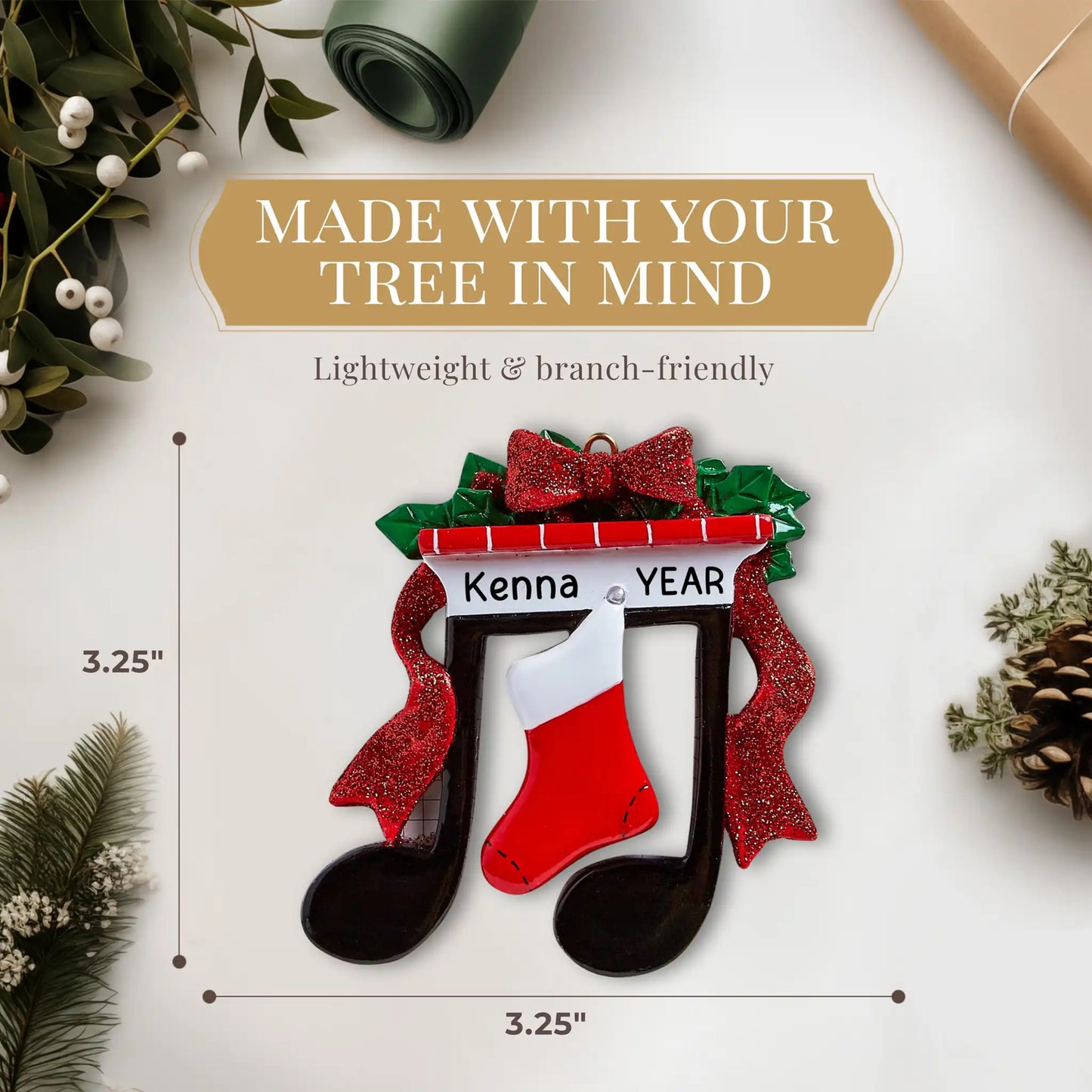 Music Note Christmas Ornament