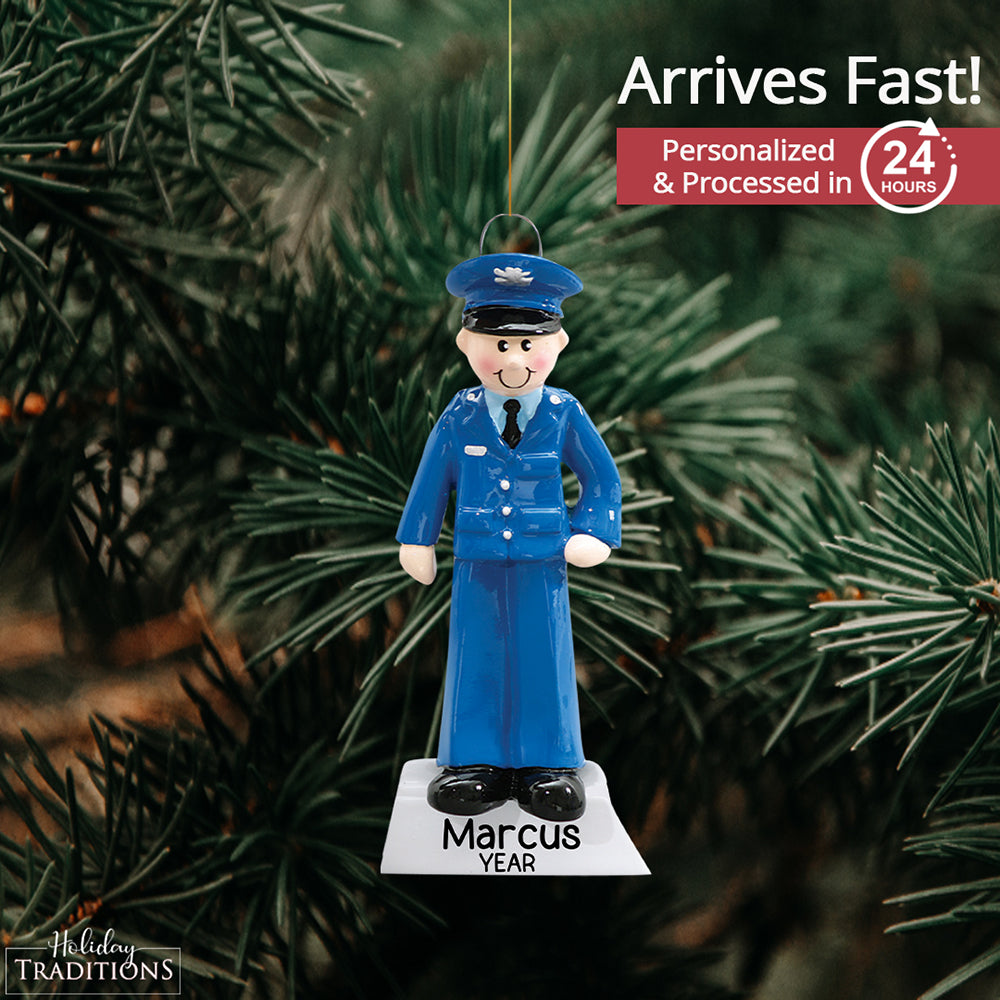 Air Force Guy Christmas Ornament