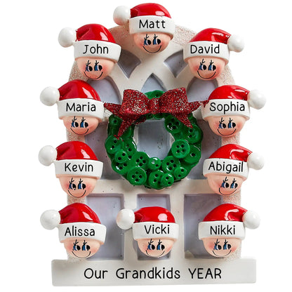 Christmas Window Family of 10 Christmas Ornament