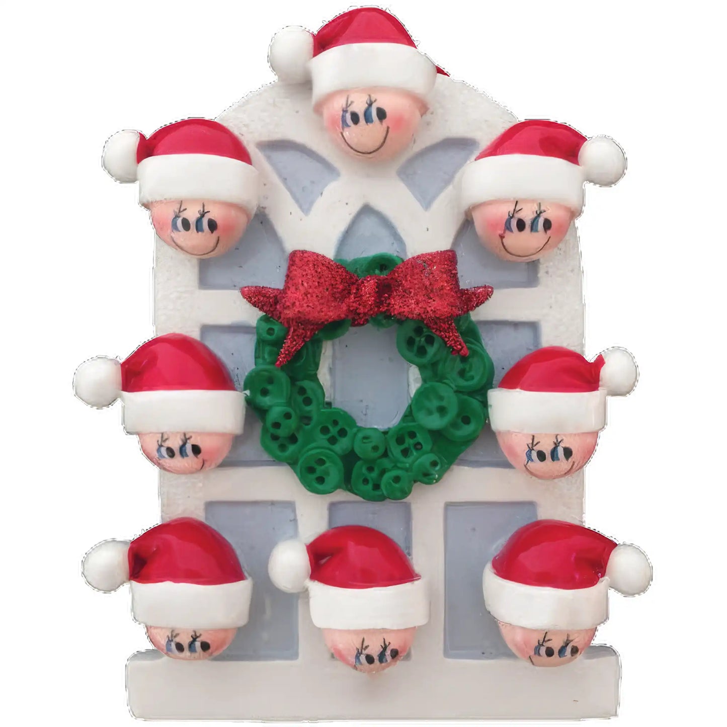 Christmas Window Family of 8 Christmas Ornament