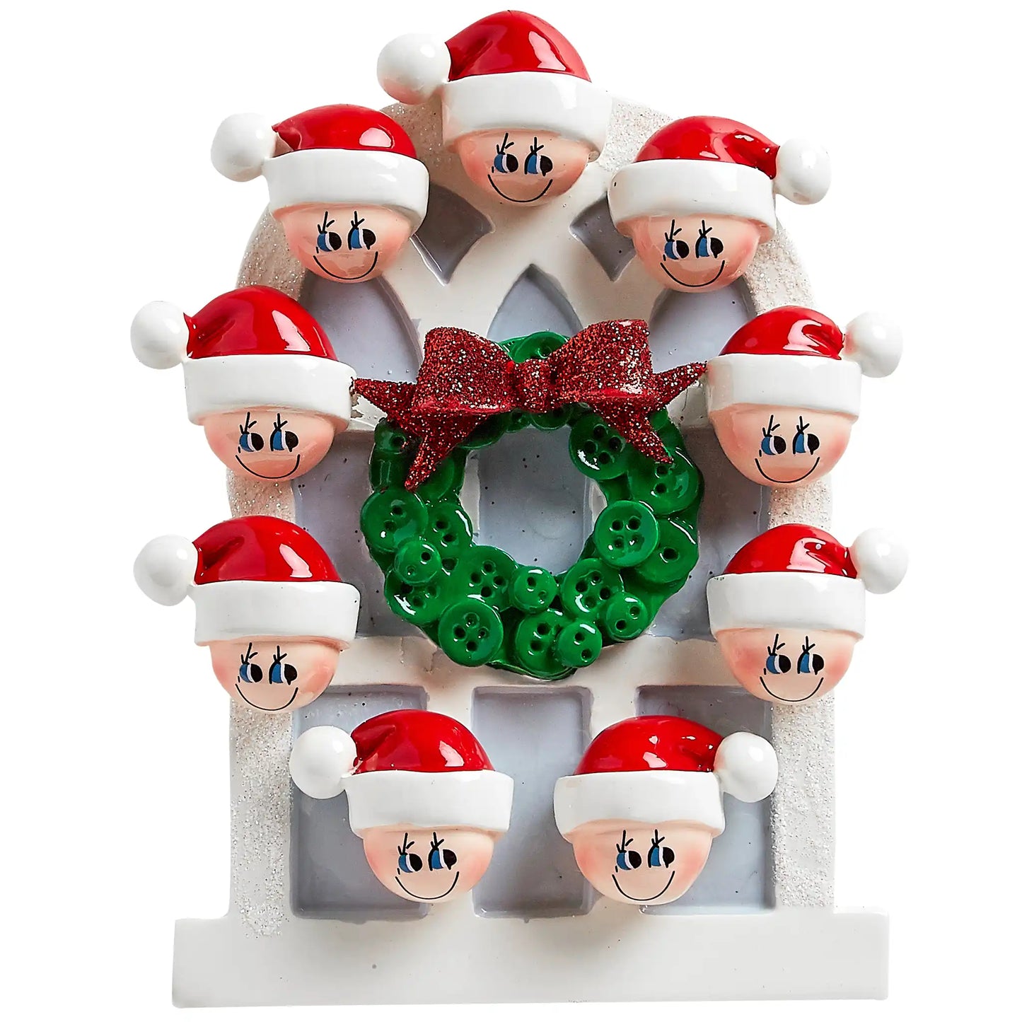 Christmas Window Family of 9 Christmas Ornament