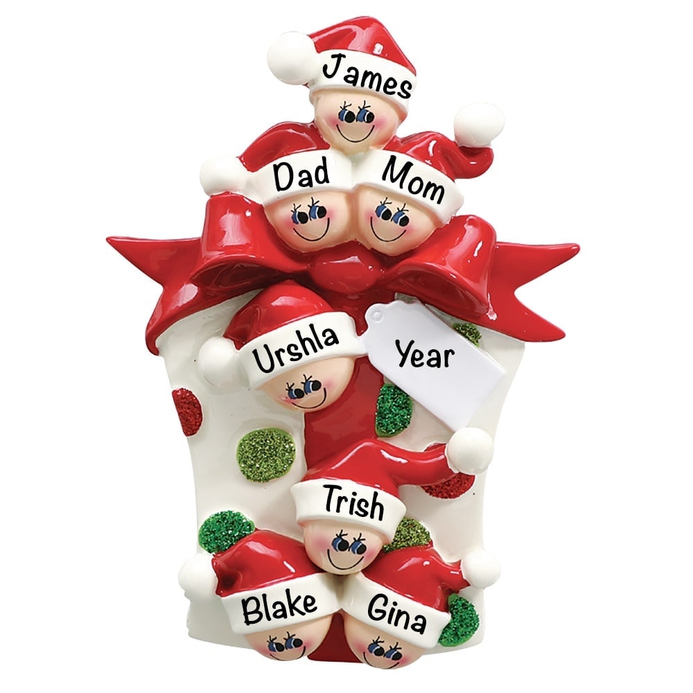 907-7 Gift Family of 7 Personalized Christmas Ornament