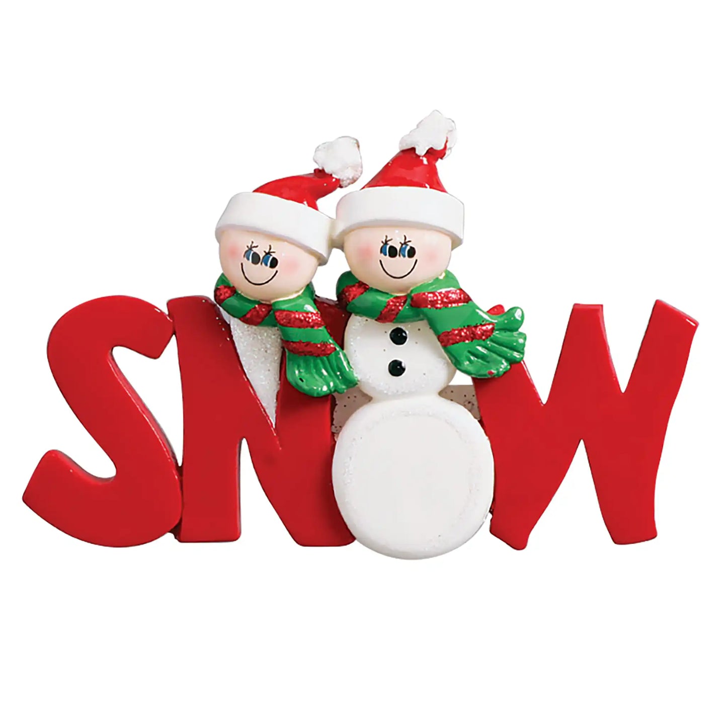 SNOW Couple Christmas Ornament