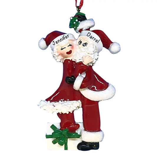 Mr. and Mrs. Claus Couple Christmas Ornament