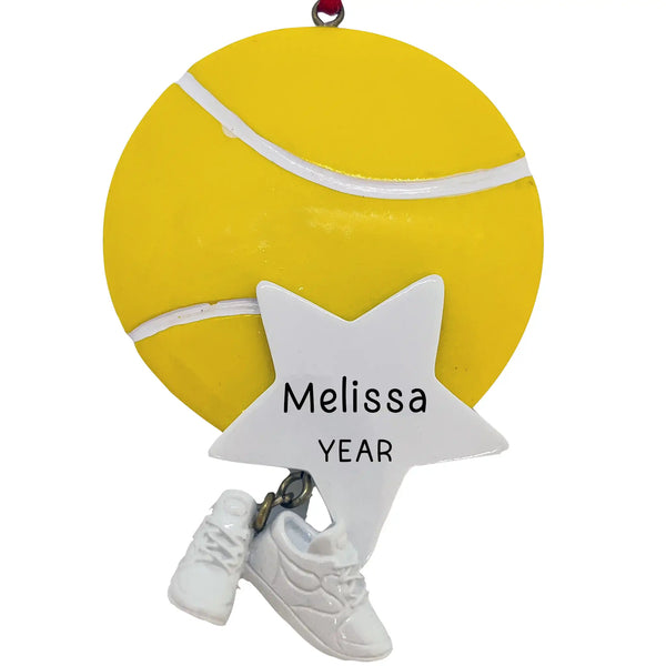 Adorno personalizado de estrella de tenis 