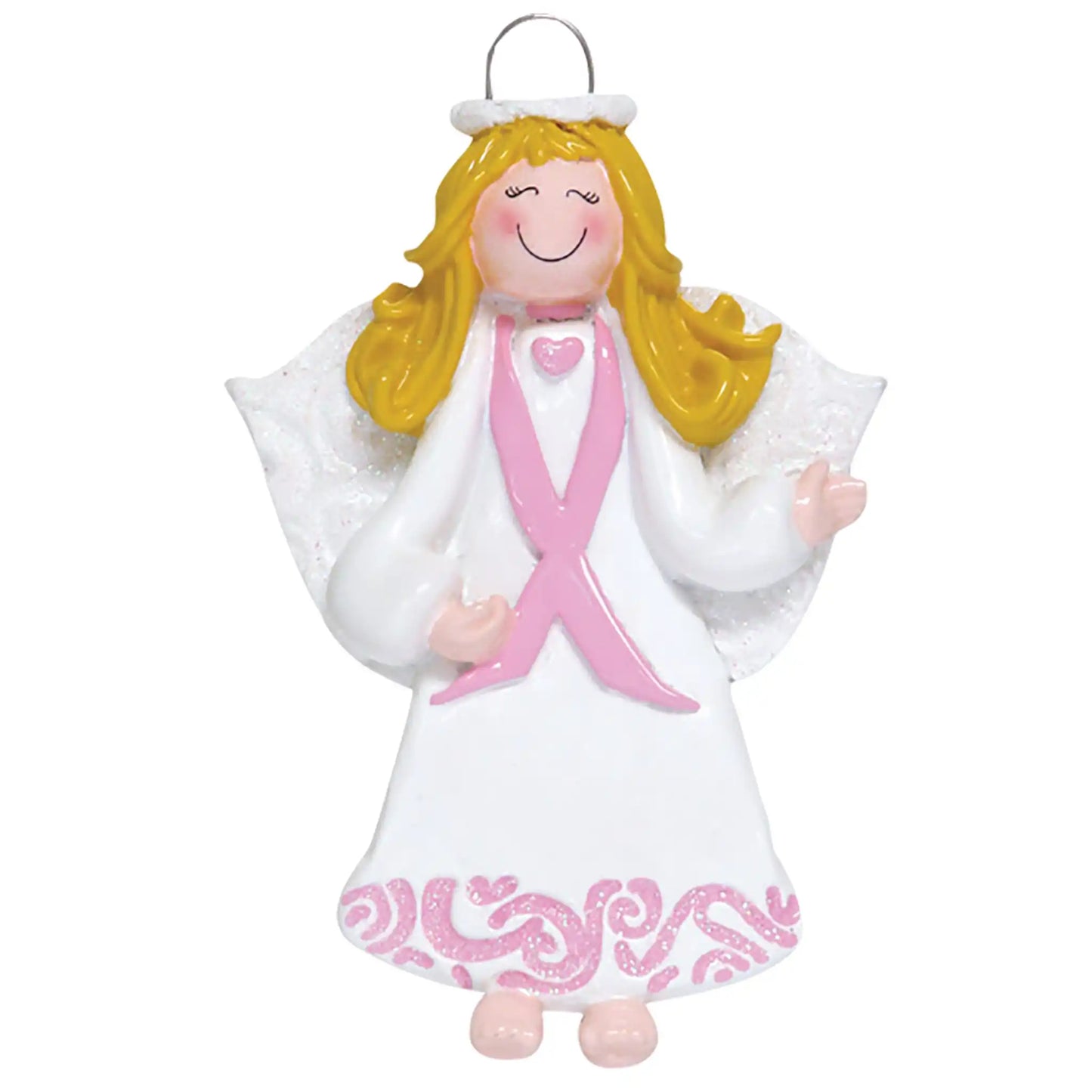 Breast Cancer Christmas Ornament - Angel