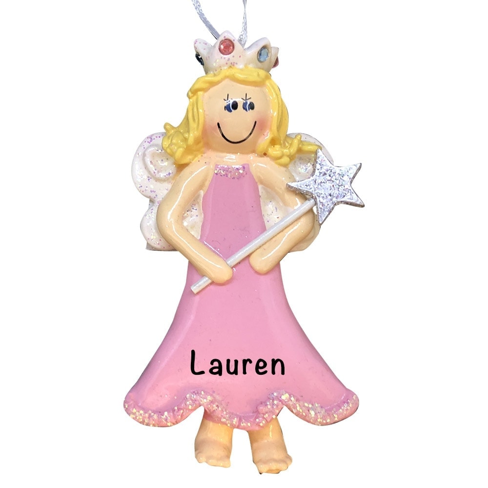 928Y Princess Fairy Blonde Personalized Christmas Ornament